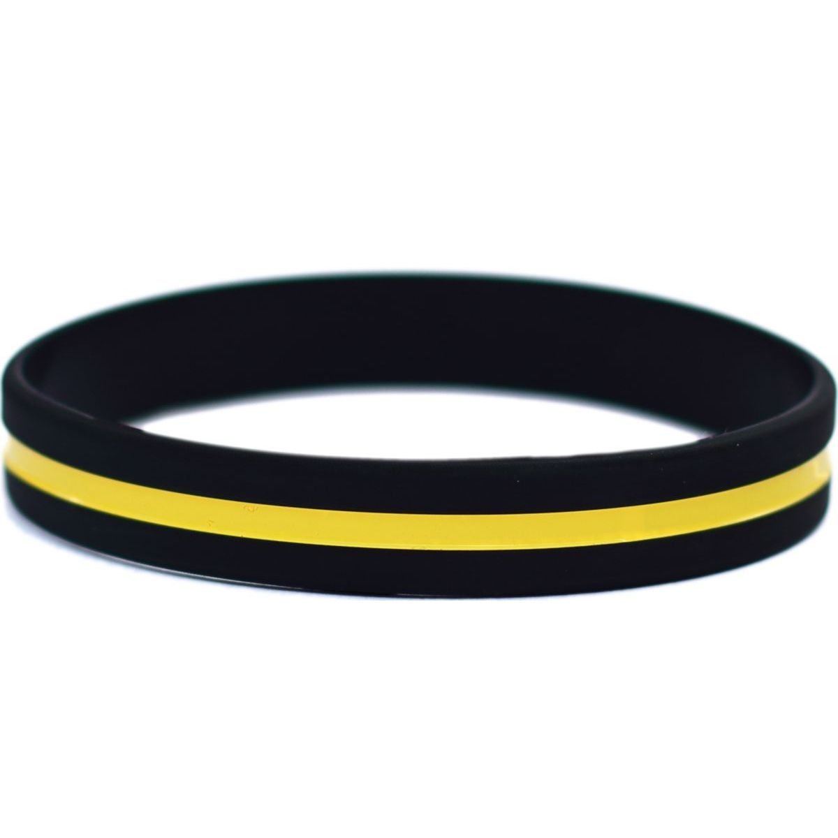 Amazon | SayitBands 150 細いイエローライン シリコンリスト